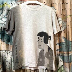 UNIQLO x UT MFA Boston Toshusai Sharaku Edo Ukiyo-E Kabuki Cotton T-Shirt, M